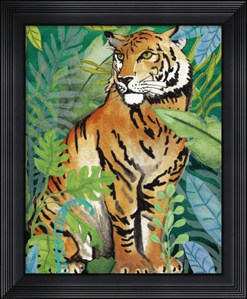 Framed Tiger In The Jungle II Print