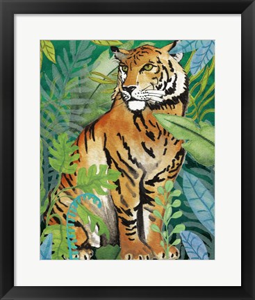 Framed Tiger In The Jungle II Print