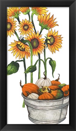 Framed Harvest Bounty Tub I Print