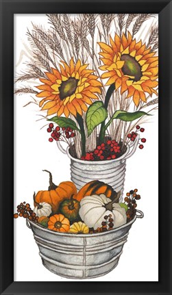 Framed Harvest Bounty Tub II Print