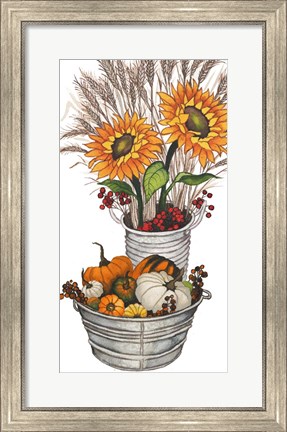 Framed Harvest Bounty Tub II Print