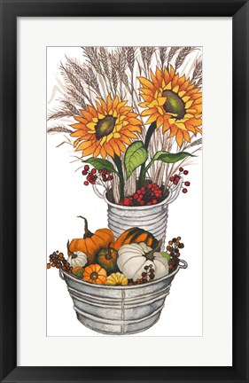 Framed Harvest Bounty Tub II Print