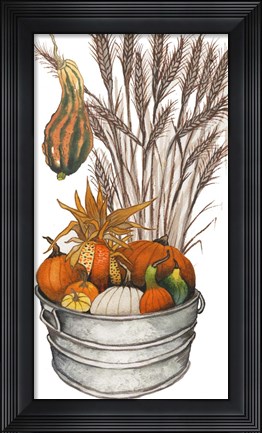 Framed Harvest Bounty Tub III Print