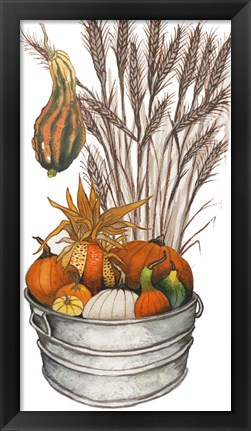 Framed Harvest Bounty Tub III Print