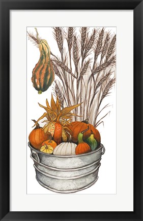 Framed Harvest Bounty Tub III Print