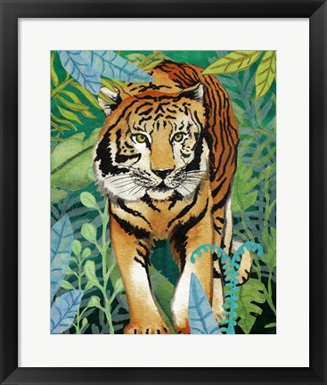 Framed Tiger In The Jungle II Print