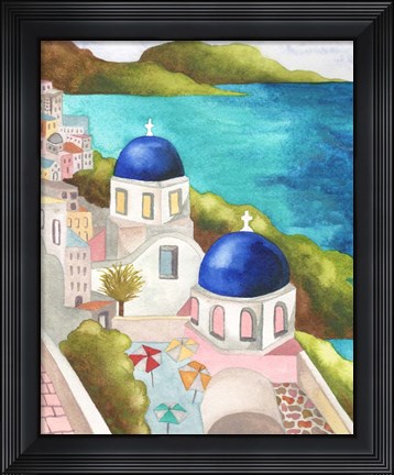 Framed Santori II Print