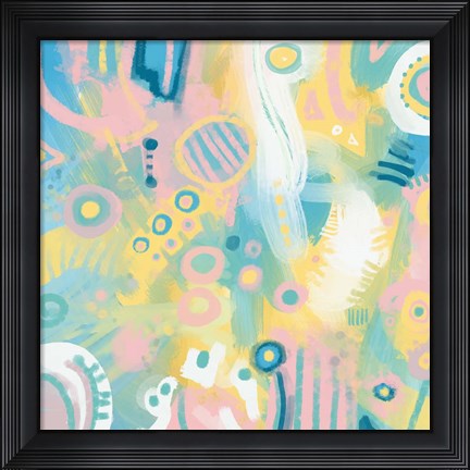 Framed Dreamy Pastel Abstract Print