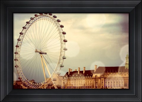 Framed London Ferris Wheel Print
