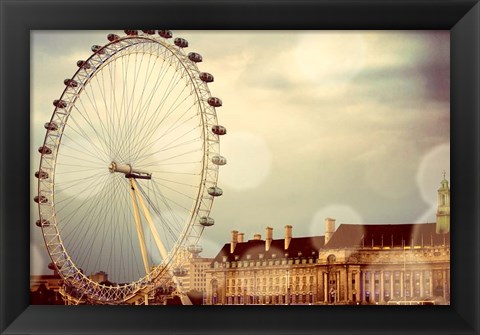 Framed London Ferris Wheel Print