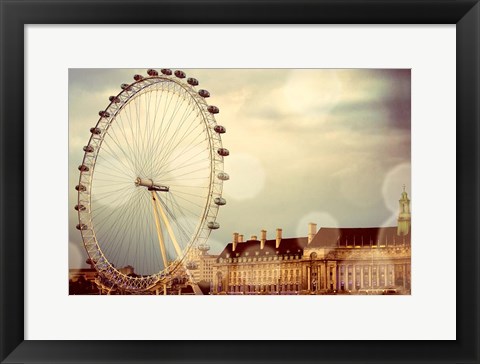 Framed London Ferris Wheel Print