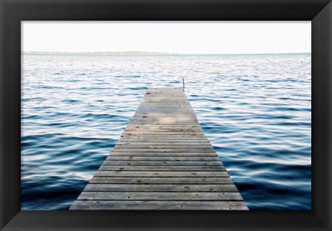 Framed Lake Dock Print