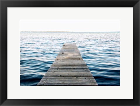 Framed Lake Dock Print