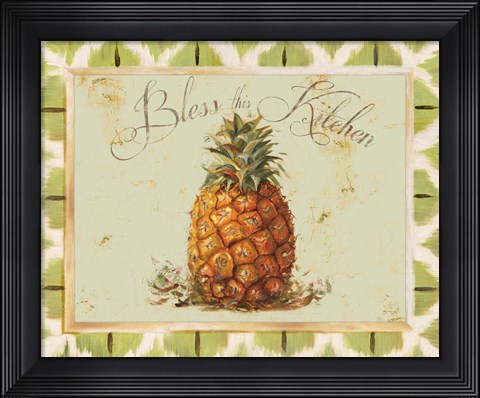 Framed Bless This Kitchen Print