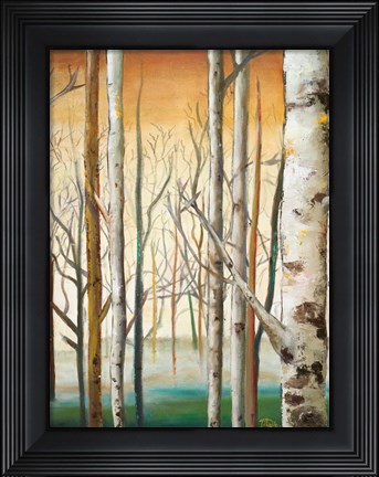 Framed Gold Birch Forest II Print
