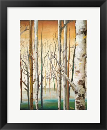 Framed Gold Birch Forest II Print