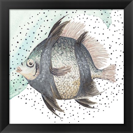 Framed Coastal Fish I Print