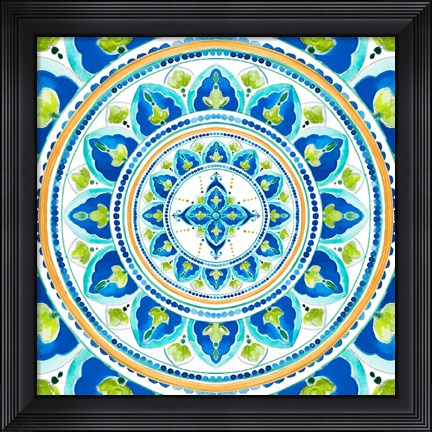 Framed Italian Leaf Tile Print