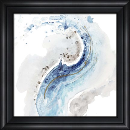 Framed Scrambled Blue River Print