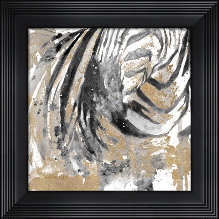 Framed Zebra Striped Abstract Print