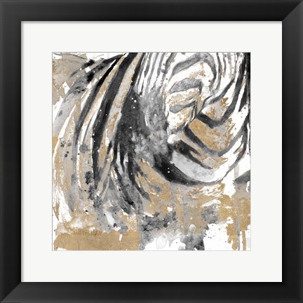 Framed Zebra Striped Abstract Print