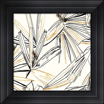 Framed Selva Black And Gold Sketch II Print
