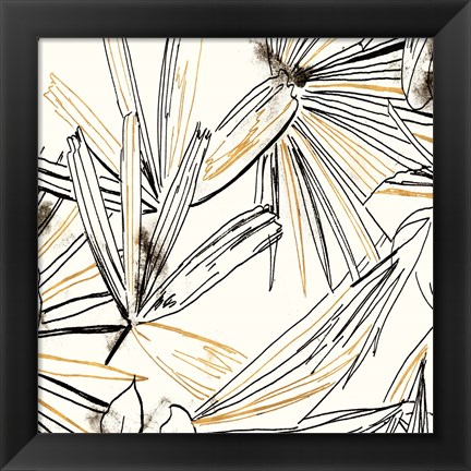 Framed Selva Black And Gold Sketch II Print