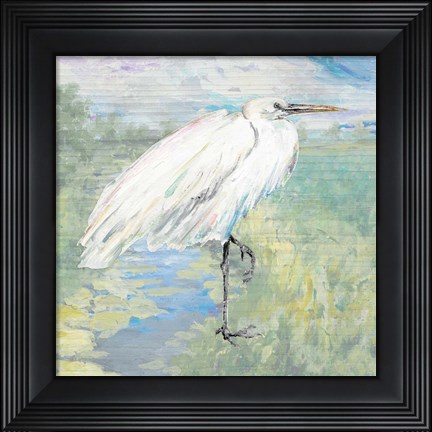 Framed Wild Egret Print