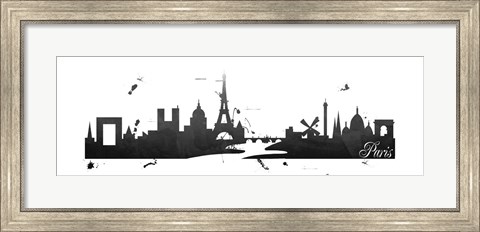 Framed Paris Skyline Print