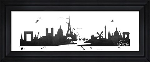 Framed Paris Skyline Print