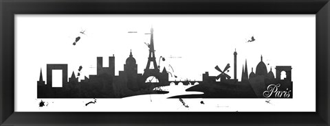 Framed Paris Skyline Print