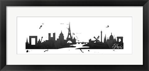 Framed Paris Skyline Print