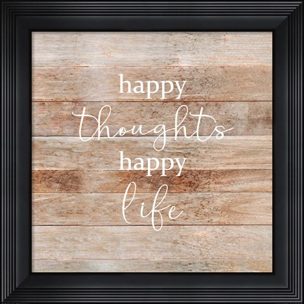 Framed Happy Thoughts Print