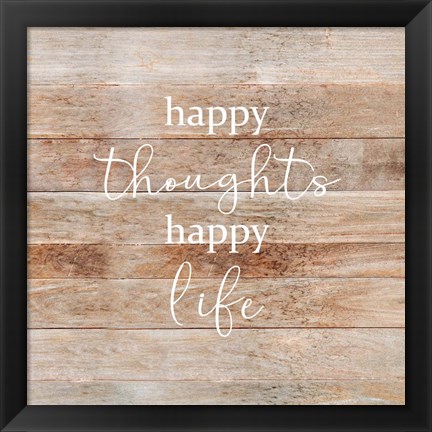 Framed Happy Thoughts Print