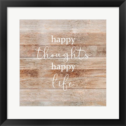 Framed Happy Thoughts Print