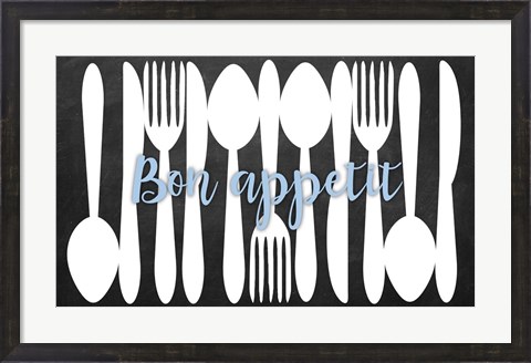 Framed Bon Appetit Silverware Print