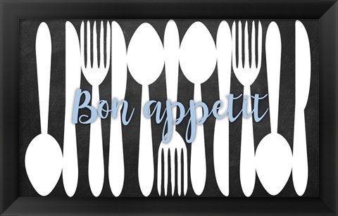 Framed Bon Appetit Silverware Print