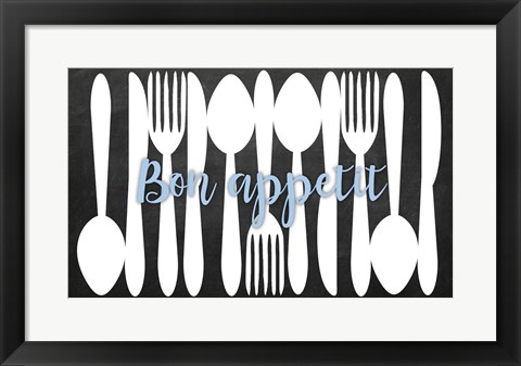 Framed Bon Appetit Silverware Print