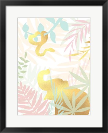 Framed Golden Modern Safari I Print