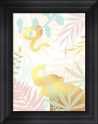 Framed Golden Modern Safari I Print