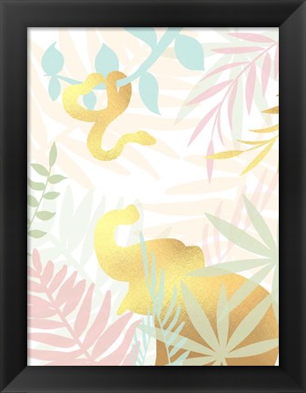 Framed Golden Modern Safari I Print