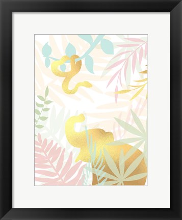 Framed Golden Modern Safari I Print