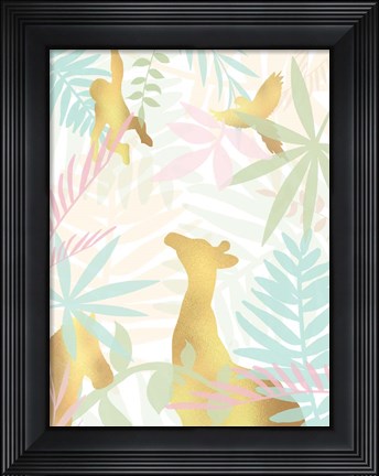 Framed Golden Modern Safari II Print