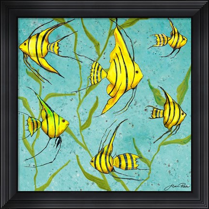 Framed School Of Fish IV Print