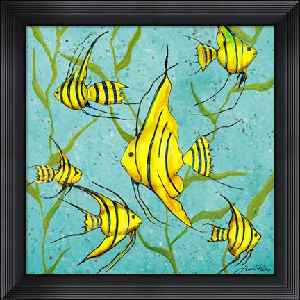 Framed School Of Fish III Print