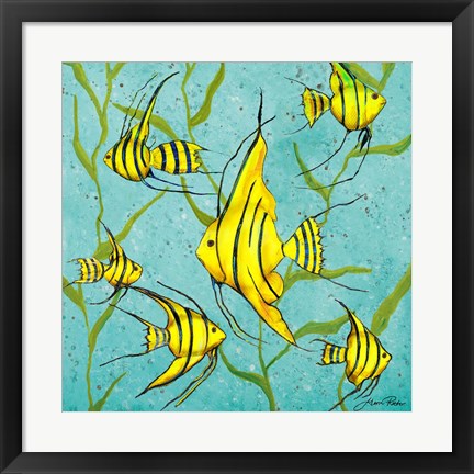 Framed School Of Fish III Print