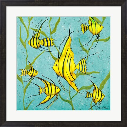 Framed School Of Fish III Print