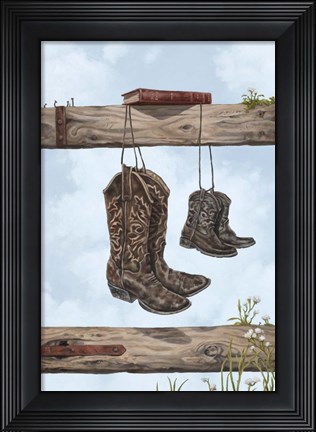 Framed Family Boots Print