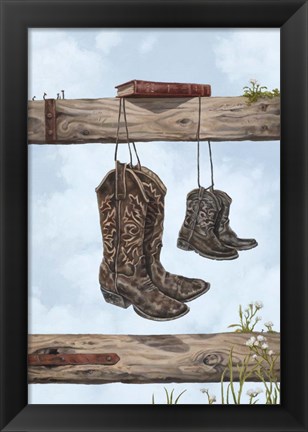 Framed Family Boots Print