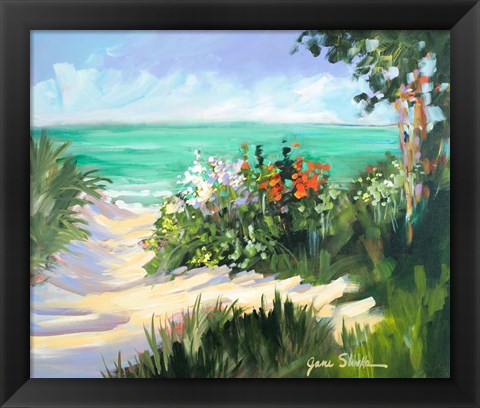 Framed Sun Beach Dunes Print